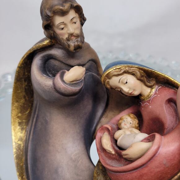 VTG Nativity Jesus Mary Joseph German Italian HolzSchnitzerei Carved Wood - Picture 4 of 8